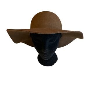 Hat Attack New York Ladies Wool Floppy Brim Hat Chocolate Brown